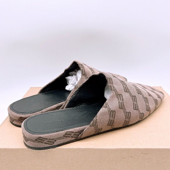 Balenciaga Monogram Men's Brown Cosy Logo Jacquard Mule Slipper EU 43 US 11 $925 - Picture 6 of 11